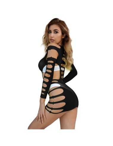 Subblime 952266 Vestido De Rejilla Elstico Manga Larga Negro Talla Única - MySexyShop (ES)