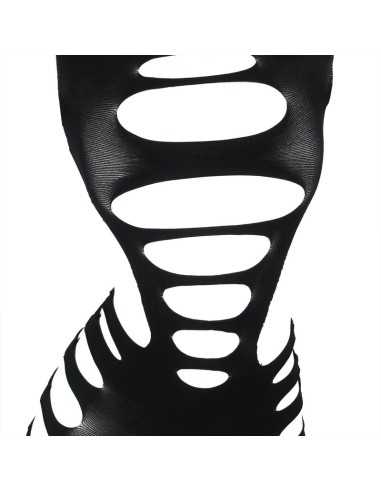 Subblime Long Sleeve Elastic Fishnet Dress Black One Size