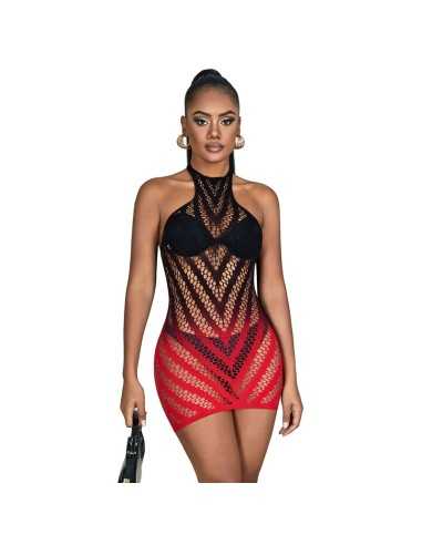 Subblime Robe Résille Élastique Dégradé Rouge Et Noir Taille