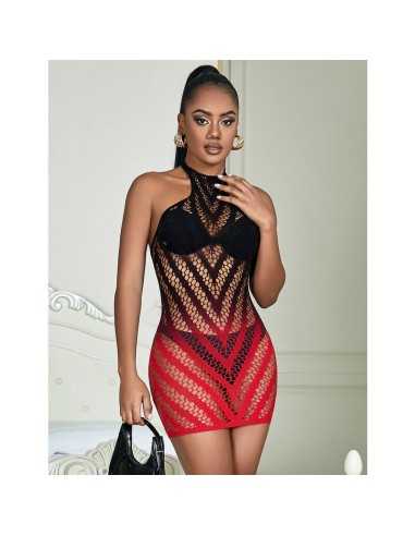 Subblime Robe Résille Élastique Dégradé Rouge Et Noir Taille