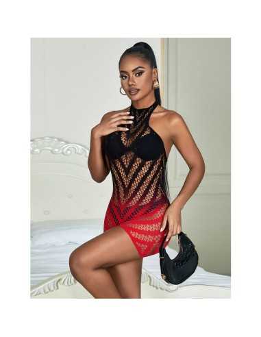 Subblime Robe Résille Élastique Dégradé Rouge Et Noir Taille