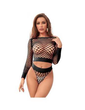Subblime 952228 2 Peas Manga Longa Fishnet Conjunto Preto Tamanho Único | MySexyShop (PT)