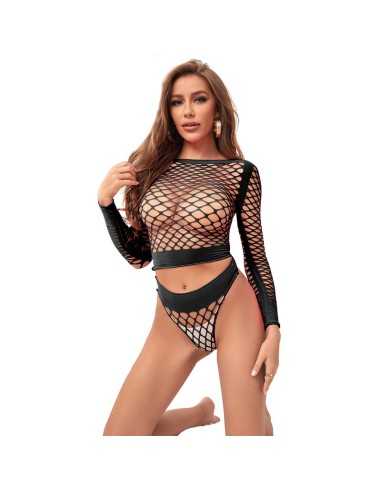 Subblime 952228 Set De Rejilla 2 Piezas De Manga Larga Negro Talla Única - MySexyShop (ES)