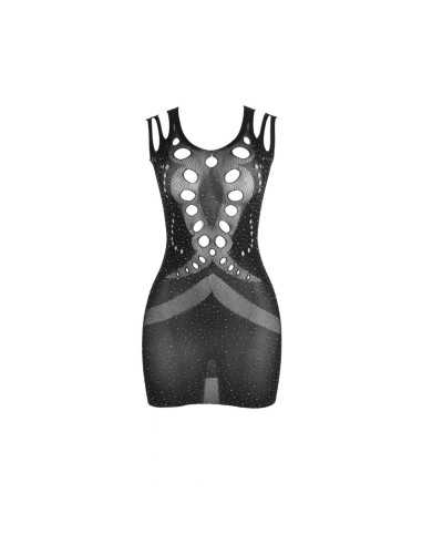 Subblime Vestito A Rete Con Diamanti Brillanti Nero Taglia Unica