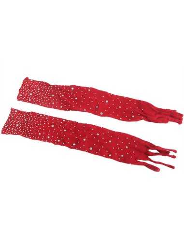Subblime 952181 Bodystocking De Rejilla Con Guantes Y Diamantes Rojo Talla Única - MySexyShop (ES)