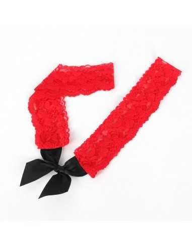 Subblime Abito Corto A Rete Con Cuciture Nere E Rosse Taglia