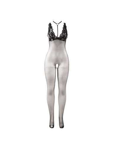Subblime Bodystocking Résille Transparente Noire Sans Fourrure