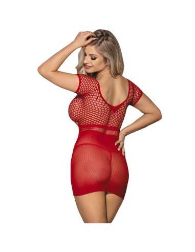 Subblime Robe Courte En Crochet Rouge Taille Unique - MySexyShop