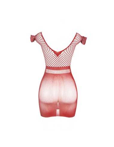 Subblime Short Red Crochet Grill Dress One Size
