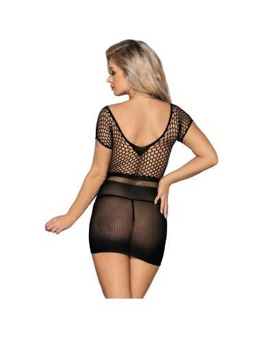 Subblime 951917 Kurzes Schwarzes Hkelkleid Mit Grill Eine Grösse - MySexyShop.eu