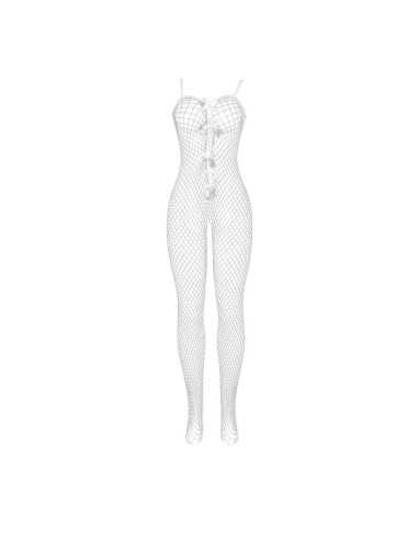 Subblime Bodystocking Bianco A Rete Senza Cavallo Con Fiocchi