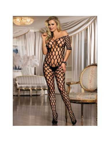 Subblime 951719 Offene Schultern Netz-Bodystocking Schwarz Eine Grösse - MySexyShop.eu