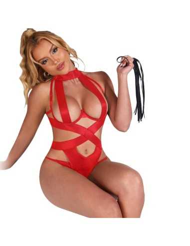 Subblime Body Sexy Cavezza Con Imbracatura Rosso S/M