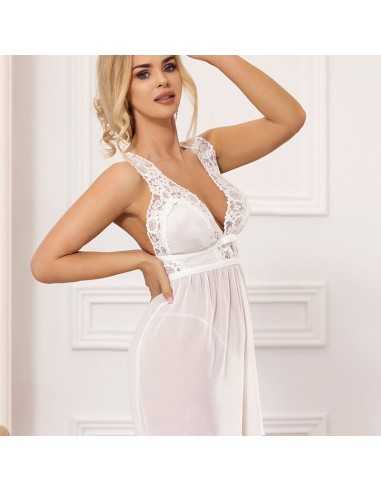 Subblime Babydoll Escote En V De Encaje Blanco L/Xl - MySexyShop (ES)