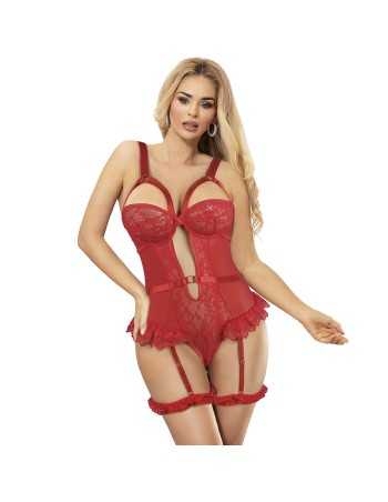 Subblime Teddy Con Liga Detalle Encaje Y Tiras Rojo L/Xl - MySexyShop (ES)