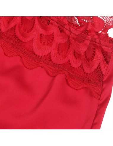 Subblime Babydoll Satinado Con Encaje Rojo L/Xl - MySexyShop (ES)
