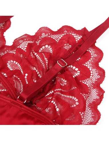 Subblime Satin Babydoll Mit Spitze Rot L/Xl - MySexyShop.eu