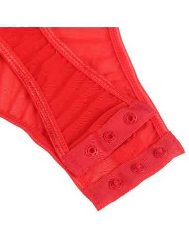 Subblime Teddy Mit Strumpfband-Detail Brust Rot L/Xl - MySexyShop.eu