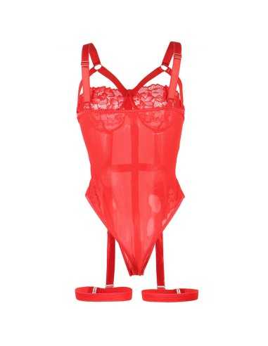 Subblime Teddy Con Liguero Detalle Tiras Pecho Rojo S/M - MySexyShop (ES)