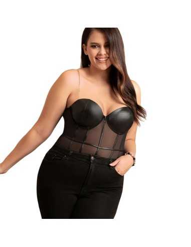 Subblime Body Con Bretelle A Catena Nera L/Xl