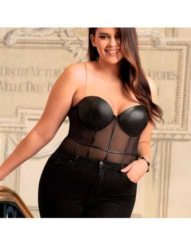 Subblime - Body Noir Bretelles Chaîne L/Xl - MySexyShop