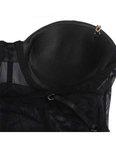 Subblime Body Con Bretelle A Catena Nera S/M