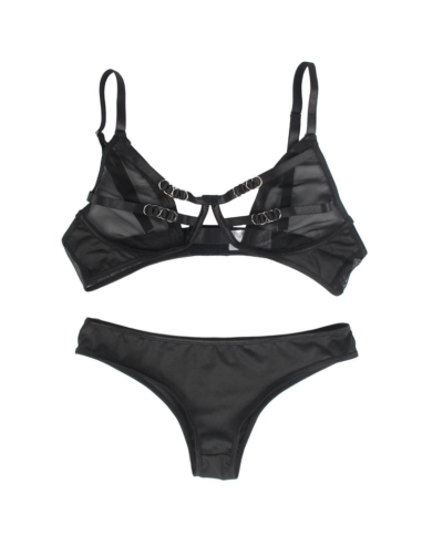 Subblime Set Due Pezzi Di Reggiseno Trasparente E Strisce S/M