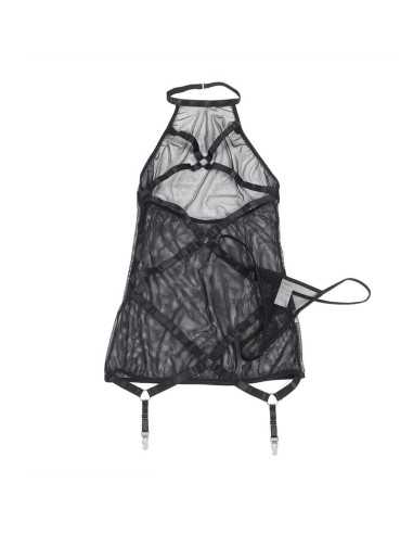 Subllime Transparent Halter Neck Dress Black S/M