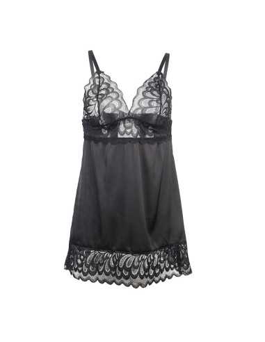 Subblime Babydoll Con Petto Stampa Floreale Nero L/Xl