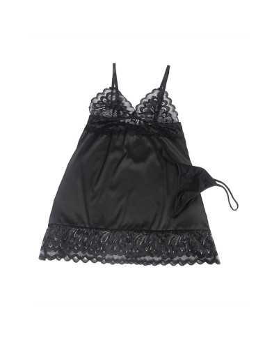 Subblime - Babydoll Avec Poitrine Imprimé Fleuri Noir L/Xl -
