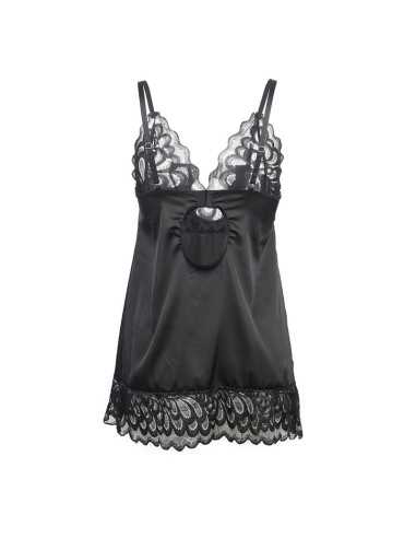 Subblime Babydoll Con Estampado Floral Pecho Negro S/M - MySexyShop (ES)