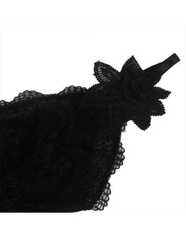 Subblime Babydoll Tulle Con Dettagli Pizzo E Fiori Nero S/M