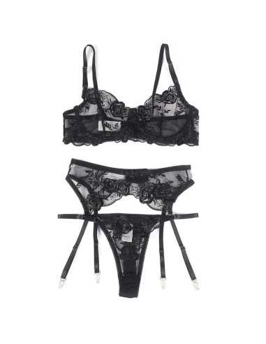 Subblime Set Pezzi Reggiseno + Perizoma + Giarrettiera Stampa