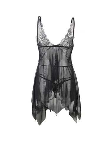 Subblime - Babydoll Tissu Tulle Poitrine Dentelle L/Xl -