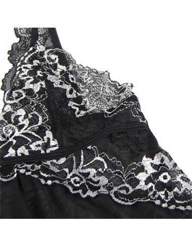 Subblime - Babydoll Tissu Tulle Poitrine Dentelle L/Xl -