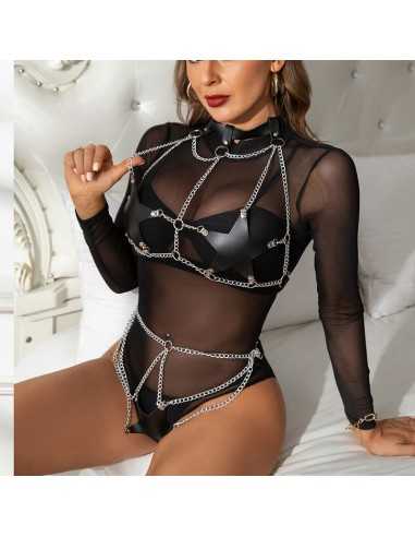 Subblime Arnés Cuerpo Entero Estrella Detalle Cadena Talla Única - MySexyShop (ES)