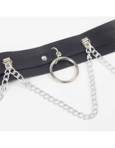 Subblime Gürtel Und Strumpfband Mit Ringen Und Kette Detail Eine Grösse - MySexyShop.eu