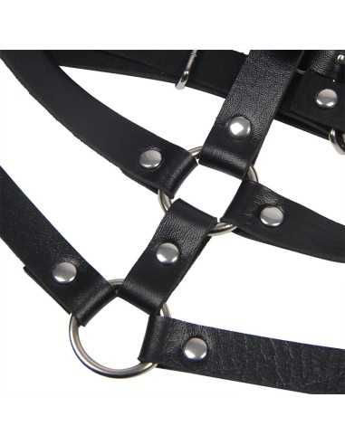 Subblime - Harnais Poitrine Anneau Cuir Noir Taille Unique -