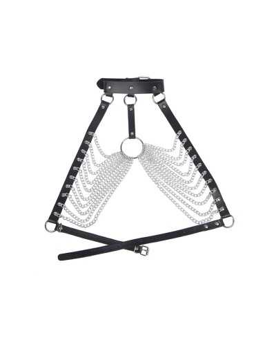Subblime Chest Harness With Big Ring Chains One Size