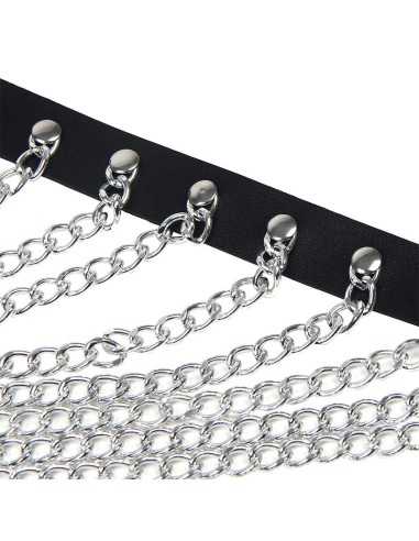Subblime Chest Harness With Big Ring Chains One Size