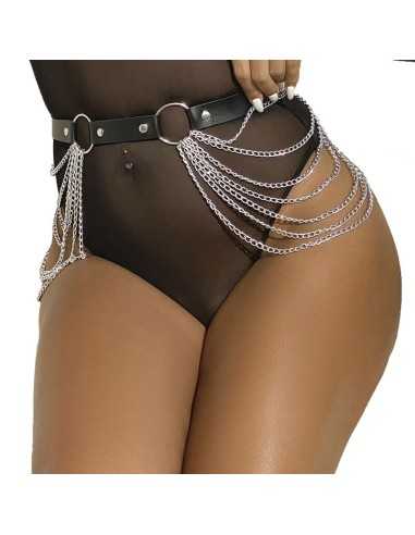 Subblime - Chaîne Cuir Ceinture Noire Taille Unique - MySexyShop