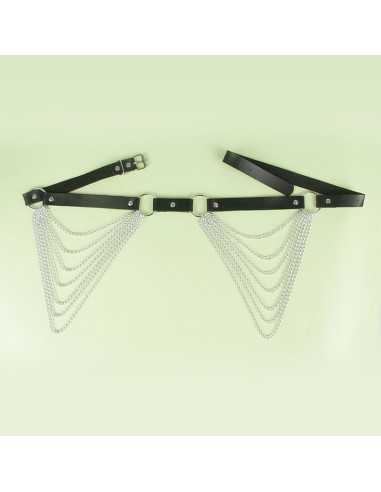 Subblime Cinturon De Cadenas Cuero Negro Talla Única - MySexyShop (ES)