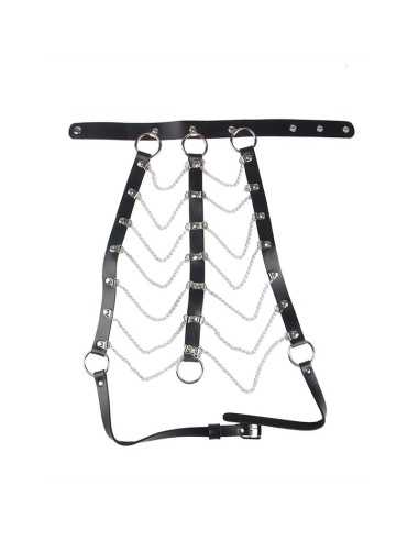 Subblime - Harnais Poitrine Chaîne S En Cuir Noir Taille Unique