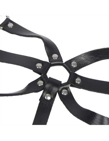 Subblime Körperharness Verstellbare Riemen Leder Schwarz Eine Grösse - MySexyShop.eu