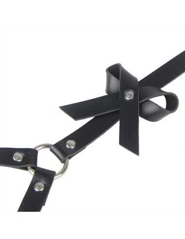 Subblime Leder Taille Und Bein Harness Schwarz Eine Grösse - MySexyShop.eu