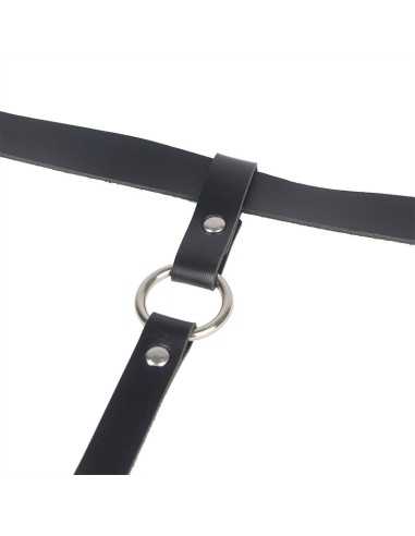Subblime Arnés De Pierna Cadena Cuero Negro Talla Única - MySexyShop (ES)