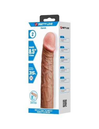 Pretty Love Derek Penis Sleeve With 7.6 Cm Extension Mulatto