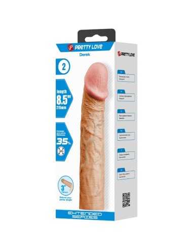 Pretty Love Derek Penis Sleeve With 7.6 Cm Extension Flesh
