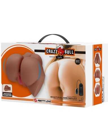 Crazy Bull Emilia Ass Vibrator With Realistic Vagina And Anus Flesh Remote Control