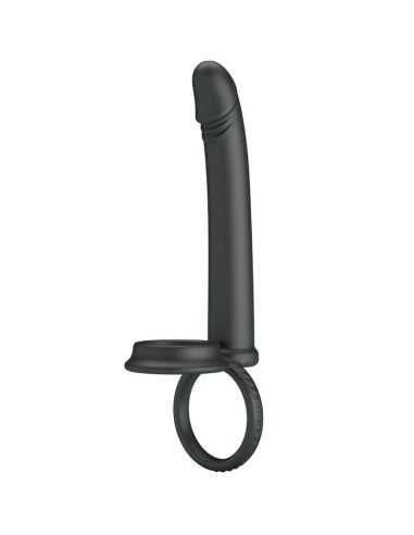 Pretty Love Dillion Double Penetration Double Cock Ring Black